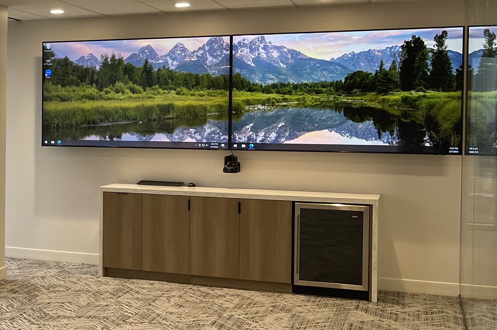 conference room with large screen