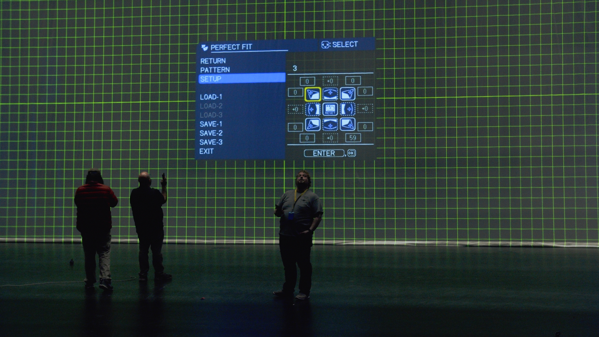 large projector alignment
